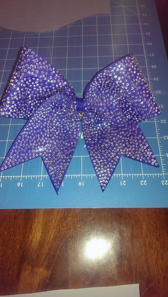 Periwinkle Bow with Crystal Rhinestones