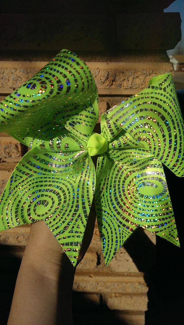 Lime Green Swirl Bow