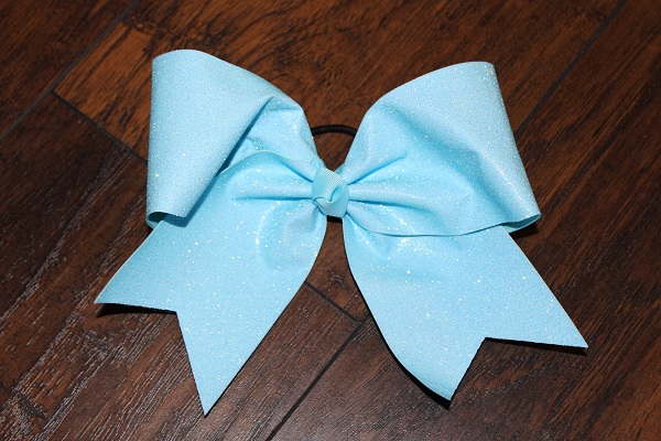 Light Blue Glitter Bow