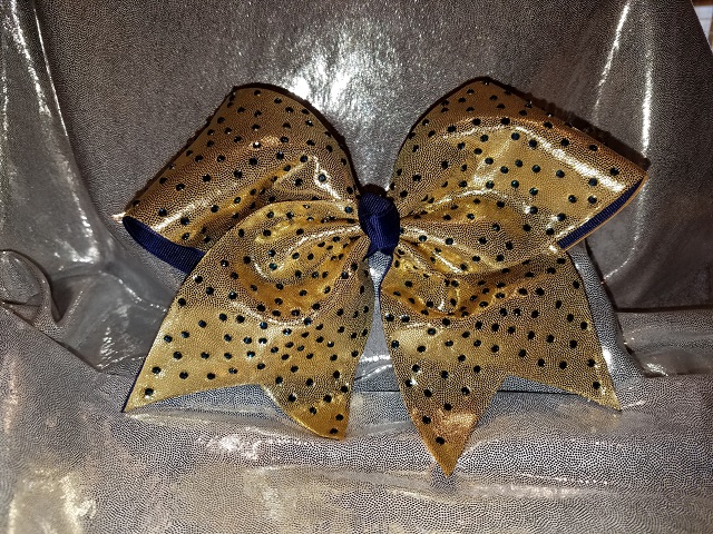 Gold Mystique with Blue Rhinestones