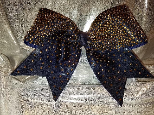 Navy Mystique with Gold Rhinestuds